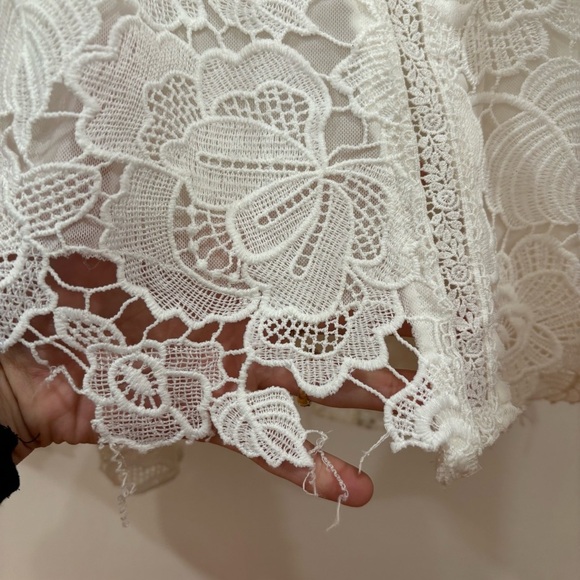 Rococo Sand | X Revolve Paris Lace Gown In White Strapless Size Small NEW - Picture 5 of 11